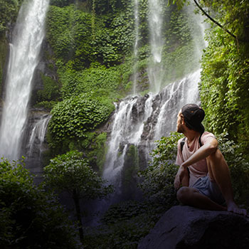 Enjoy waterfalls, where nature’s symphony blends with cascading beauty.